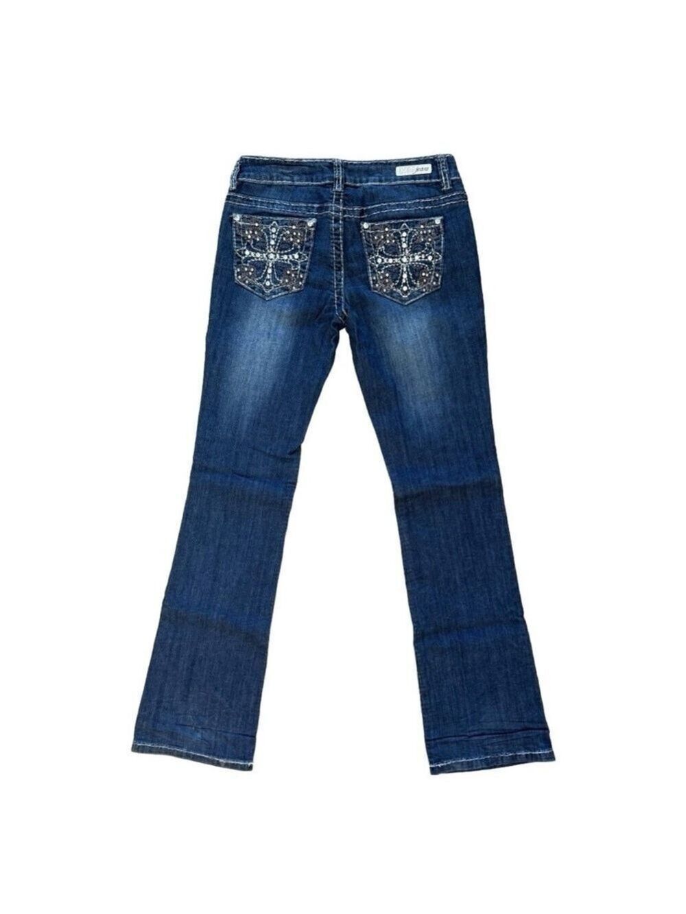 MISS CHIC Low Rise Bootcut Jeans Size 5 - Picture 3 of 13